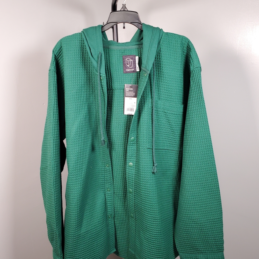 Original Use Green Hooded Shirt
